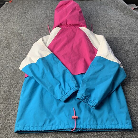 VTG Eddie Bauer A Legend ￼Women’s Jacket Full Zip Retro ￼Pink Blue White Size M - Picture 2 of 11